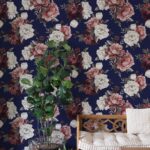 Autumnal Blossoms Foral Wallpaper Temporary
