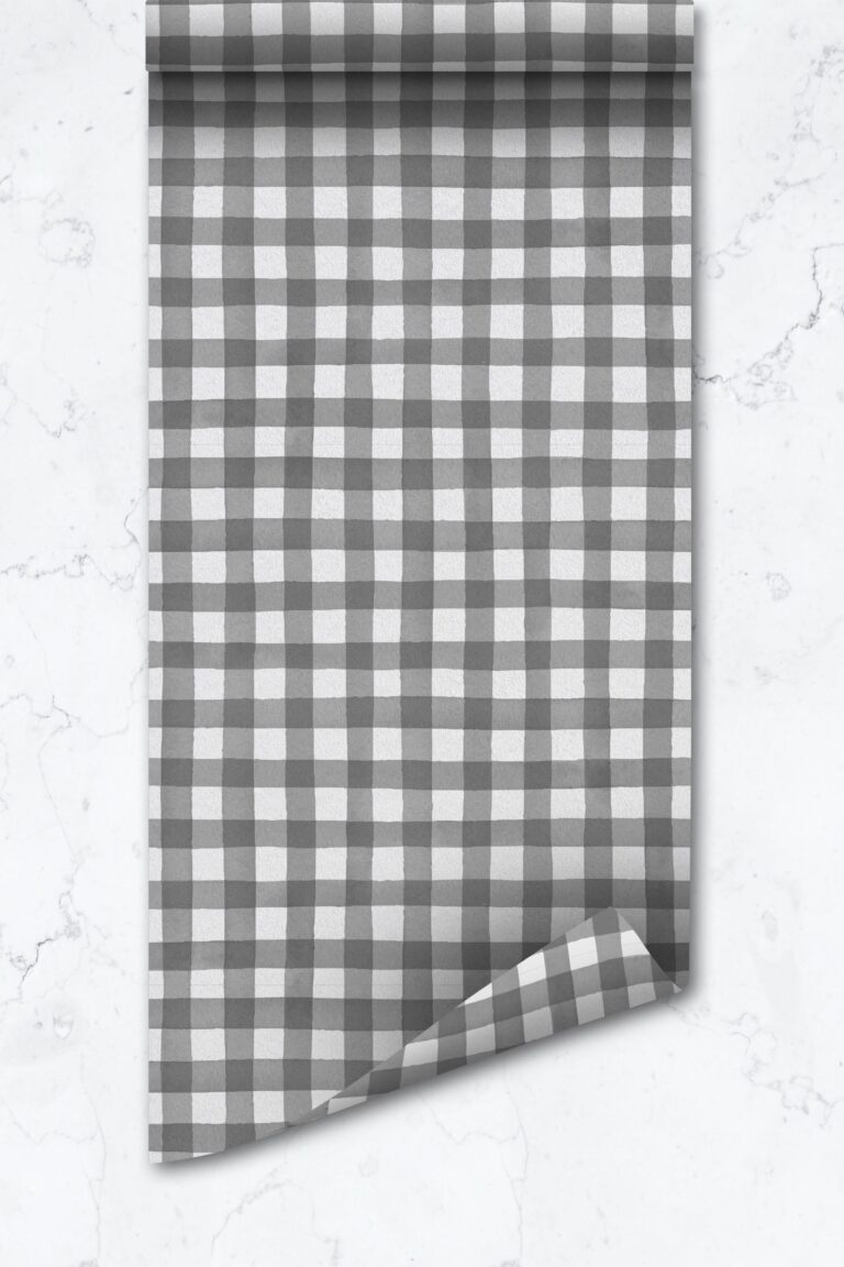 Buffalo Check Removable Wallpaper, Gingham Plaid, Peel And Stick