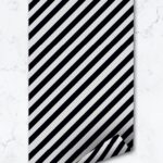 Contemporary Diagonal Stripe Wallpaper Removable, Peel And Stick