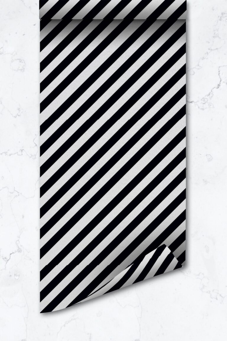 Contemporary Diagonal Stripe Wallpaper Removable, Peel And Stick