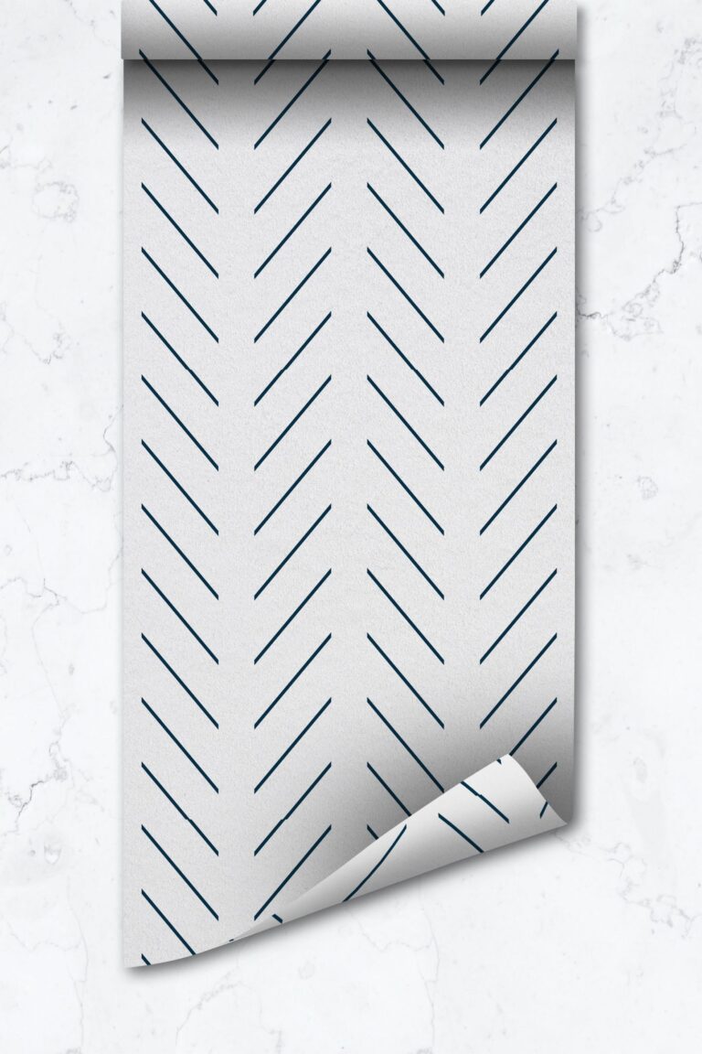 Delicate Herringbone Wallpaper, Scandinavian Design, Removable Self Adhesive