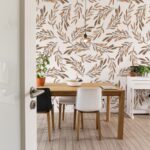 Faux Gold Palm Leaves Removable Wallpaper, Self Adhesive