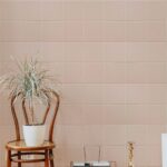 Faux Pink Tiles Wallpaper, Bathroom And Kitchen Removable