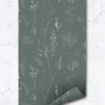 Fern Green Wildflower Removable Wallpaper, Available As Self Adhesive