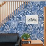 Floral Blue Paisley Removable Wallpaper, Elegant Flowers, Peel And Stick