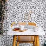 Geometric Wallpaper For Living Room Self Adhesive Material
