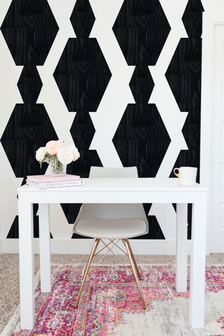 Infinity Wood Block Design Removable Wallpaper Scandi Style Self Adhesive Temporary