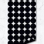 Minimal Removable Wallpaper  Inverted Circles   Self Adhesive