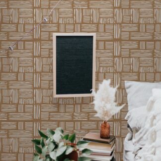 Modern Plaid Design Removable Wallpaper, Peel And Stick