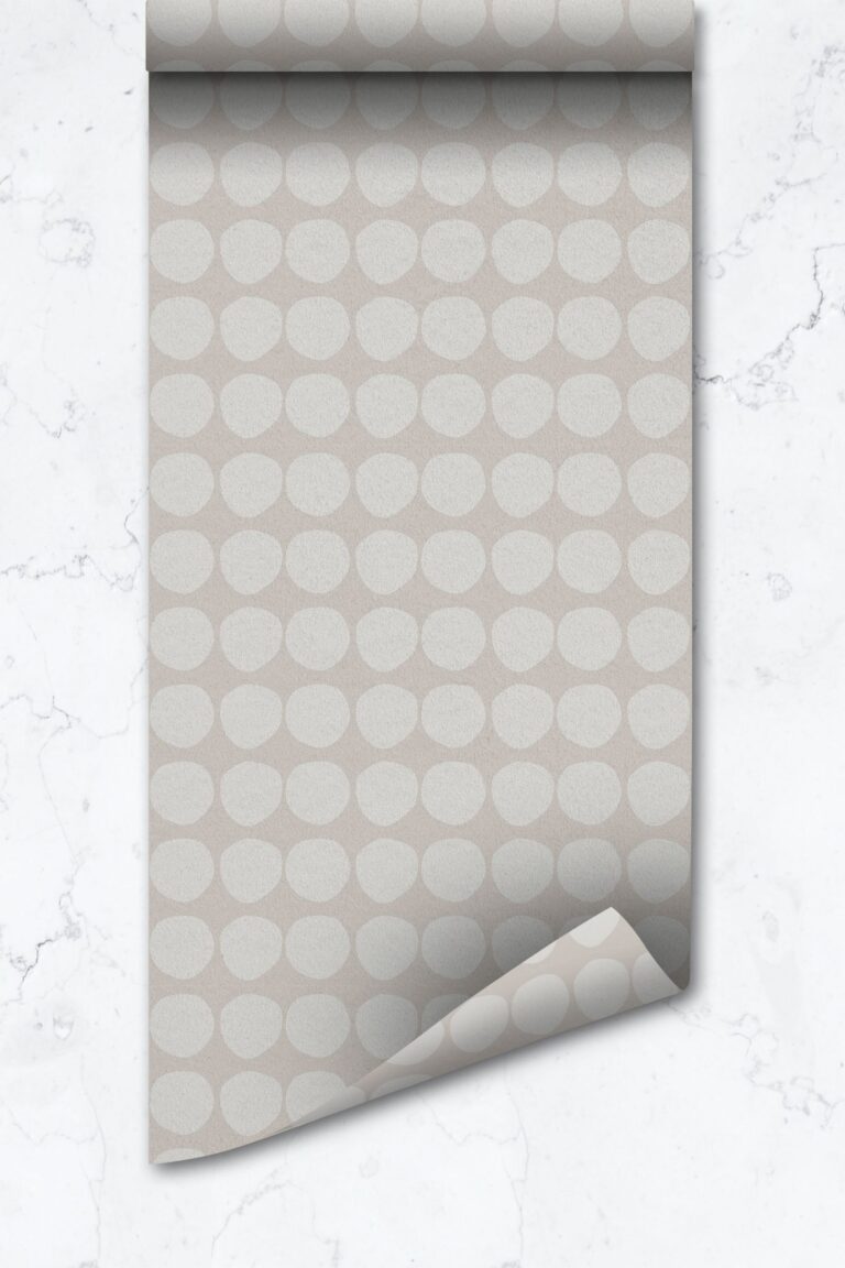 Neutral Retro Dots Design Removable Wallpaper Self Adhesive Wallpaper