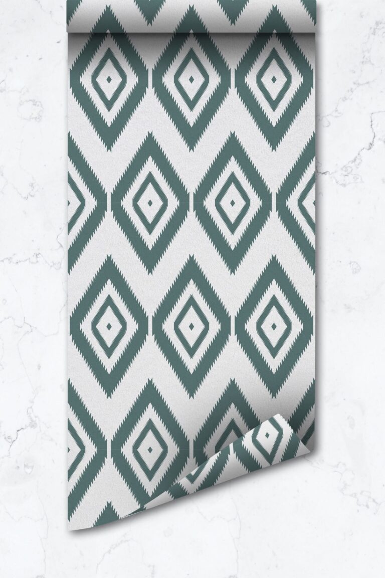 Ombre Green Aztec Removable Wallpaper, Colorful Bohemian, Peel And Stick