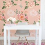 Pastel Peonies Removable Wallpaper Watercolor Self Adhesive