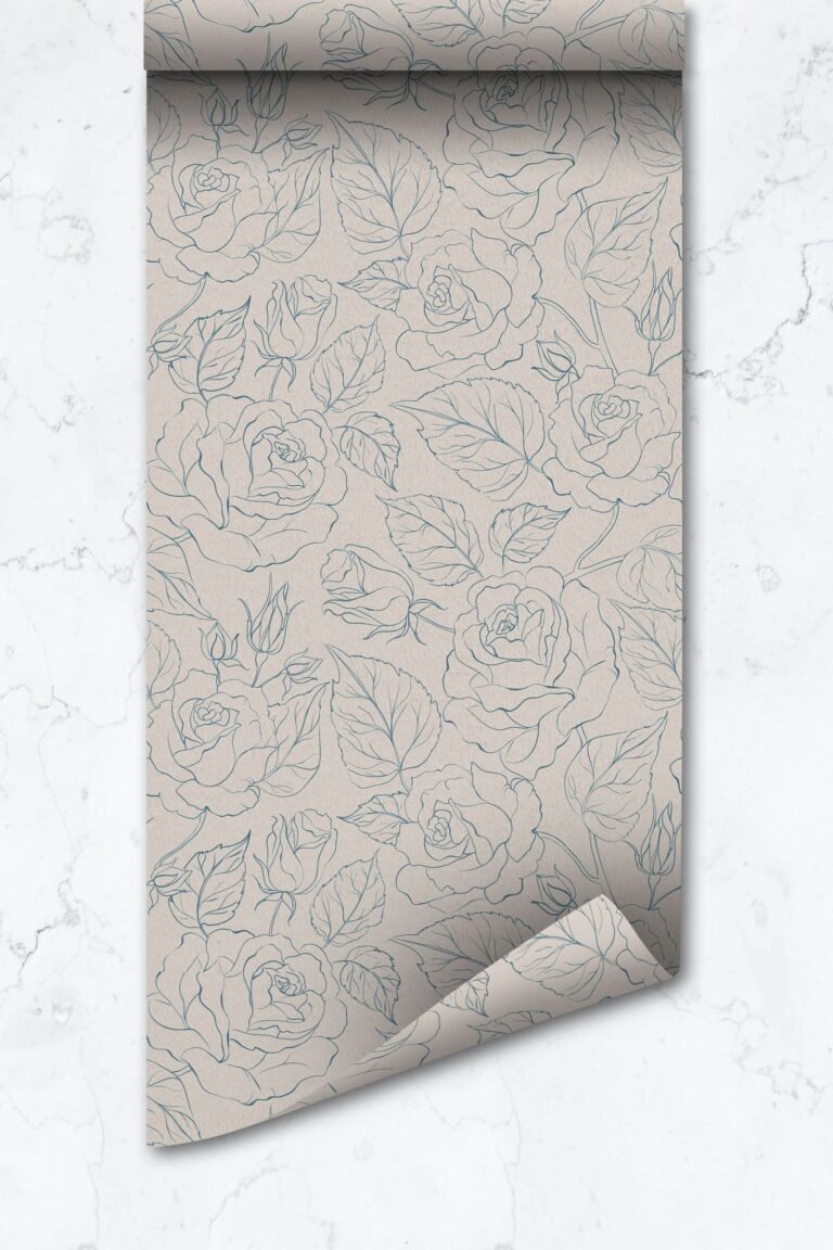 Pink Delicate Floral Removable Wallpaper Flower  Self Adhesive