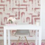 Pink London Metro Lines Wallpaper Removable