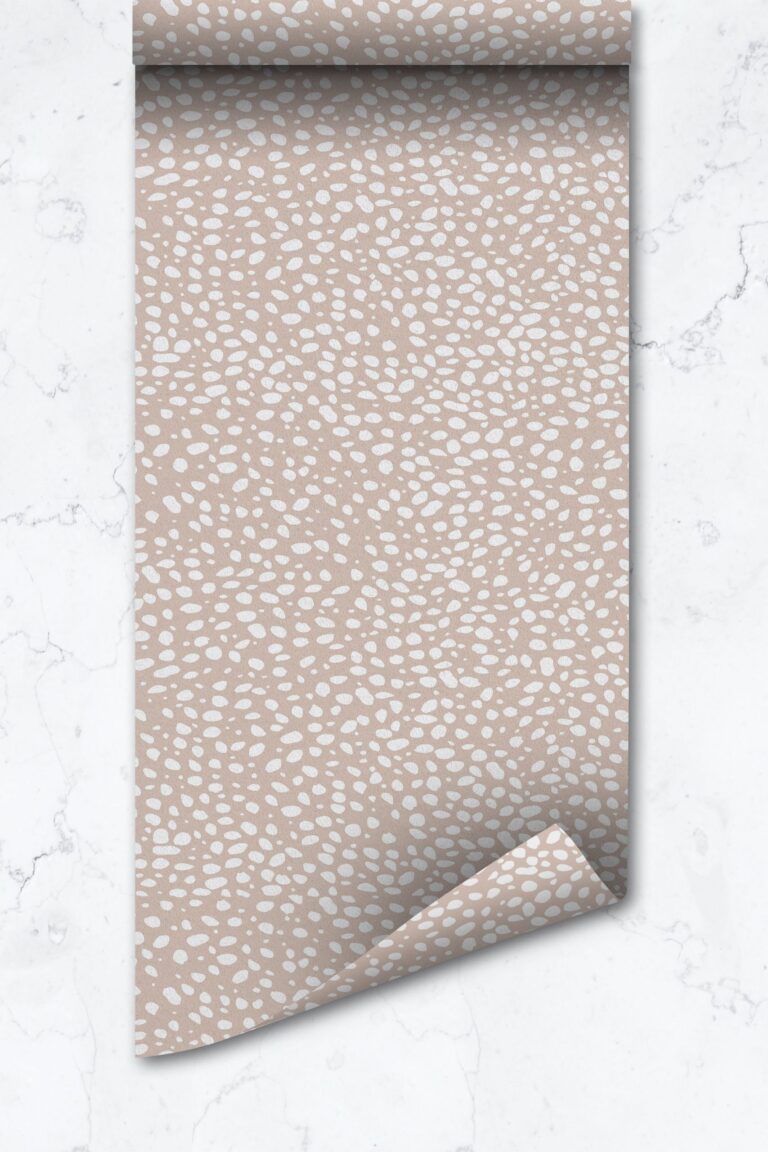 Pink Speckle Pattern Wallpaper / Modern Spotty Pattern  Removable