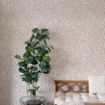 Pink Speckle Pattern Wallpaper / Modern Spotty Pattern  Removable