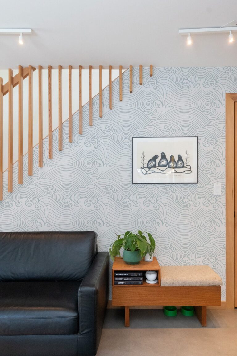 Rain Blue Waves Wallpaper, Coastal Style Wallpaper, Self Adhesive