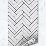 Removable Herringbone Wallpaper For Bedroom, Temporary Self Adhesive