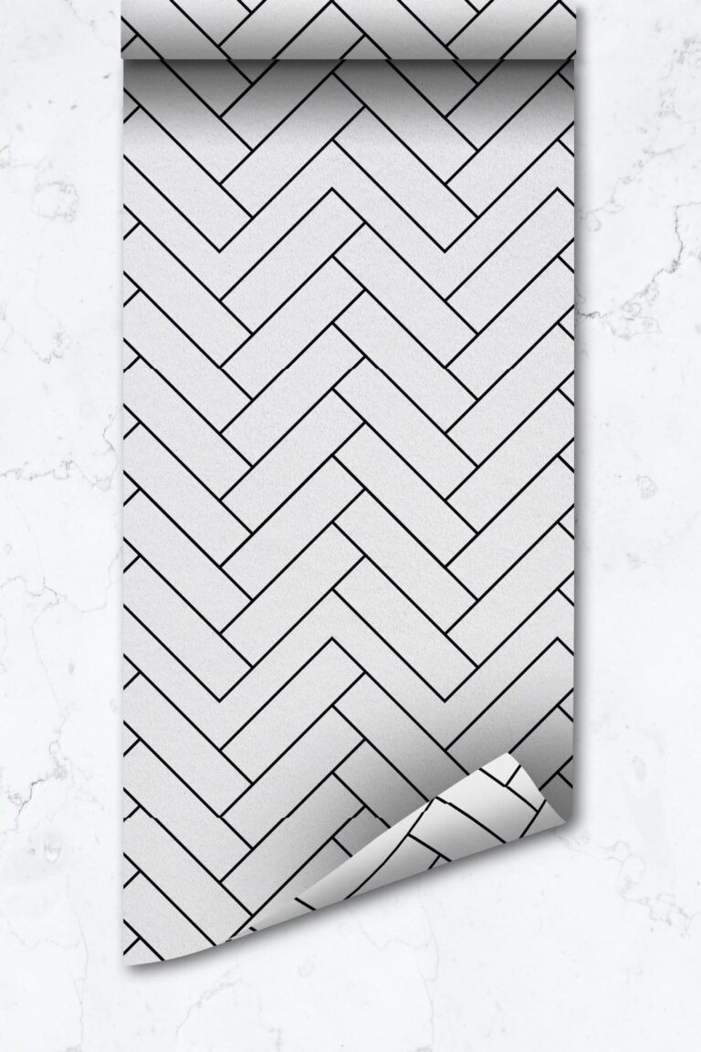 Removable Herringbone Wallpaper For Bedroom, Temporary Self Adhesive