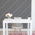 Small Diagonal Stripe Wallpaper / Self Adhesive