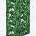 Vibrant Botanical Wall Mural / Tropical Removable Wallpaper