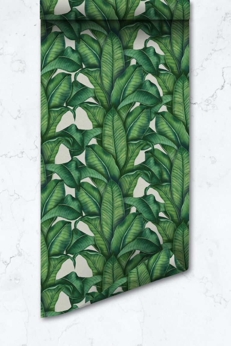 Vibrant Botanical Wall Mural / Tropical Removable Wallpaper