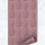 Removable Wallpaper Pink Pineapple Design/ Self Adhesive