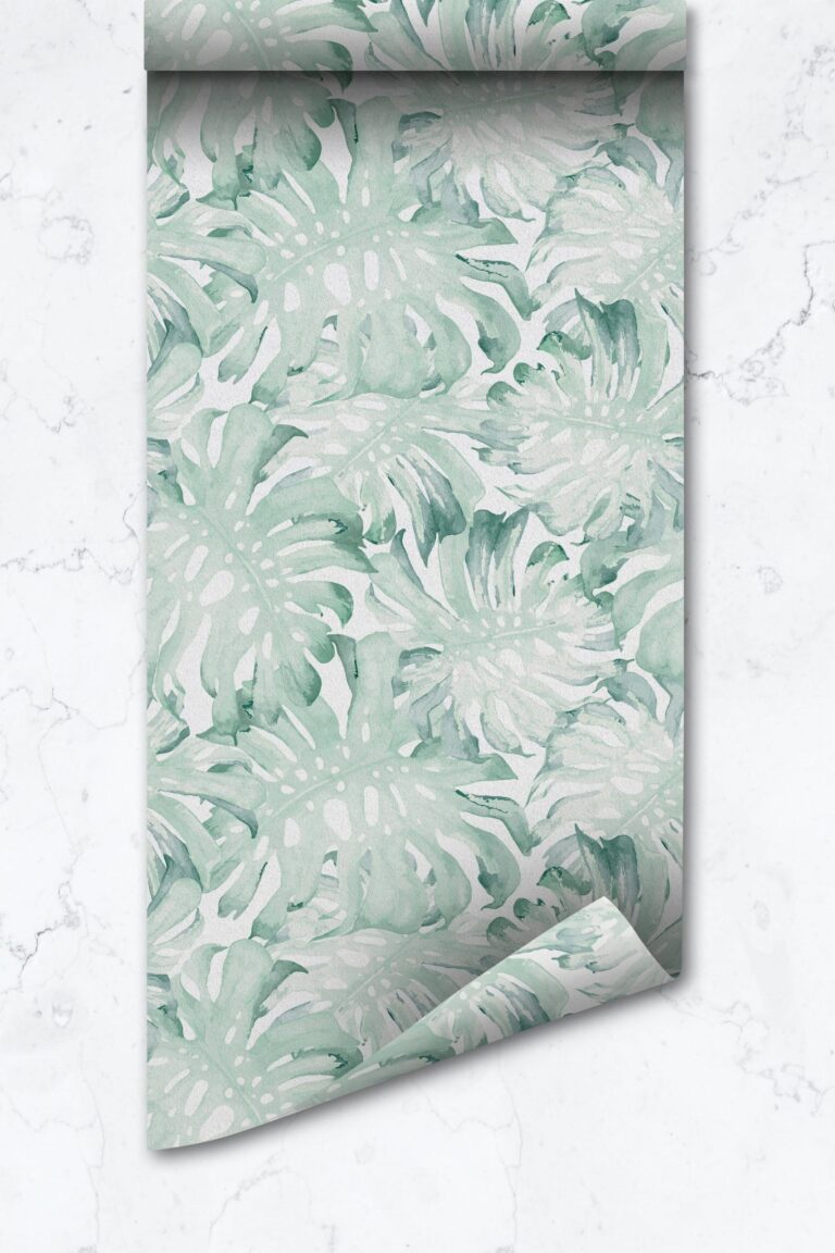 Watercolor Palm Leaf Removable Wallpaper  Self Adhesive
