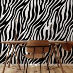 Zebra Pattern Wallpaper Animal Print Removable