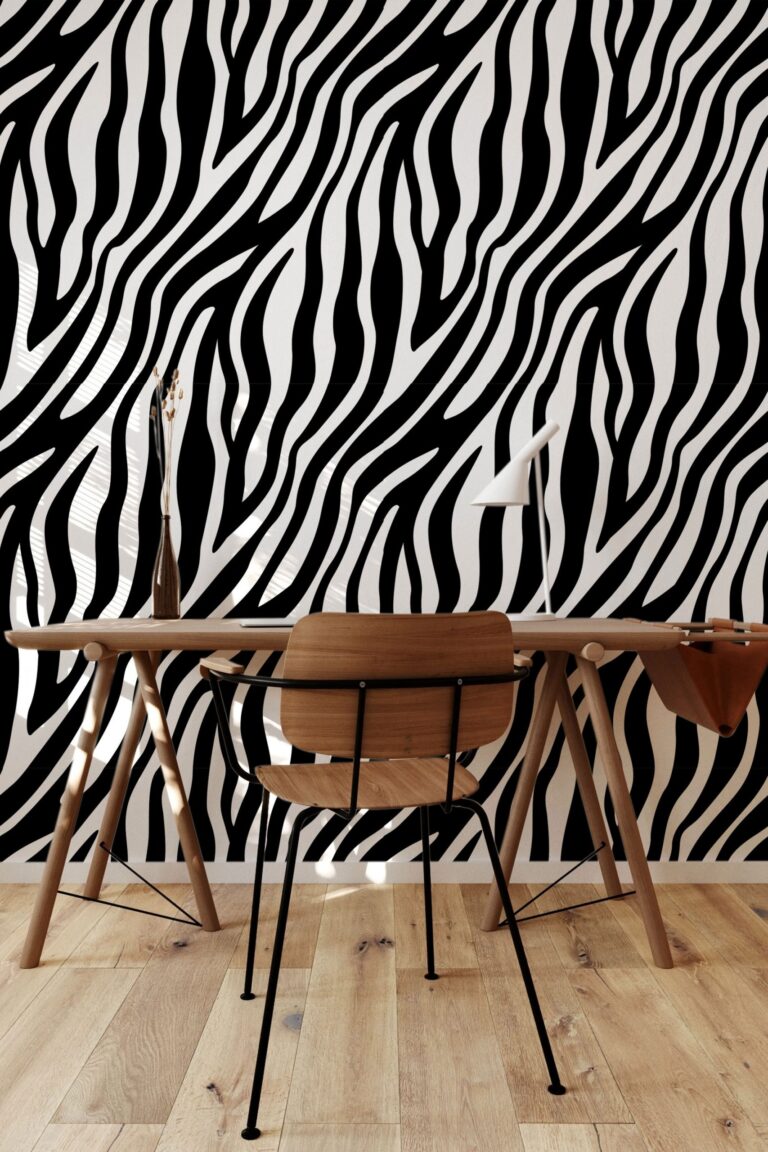 Zebra Pattern Wallpaper Animal Print Removable