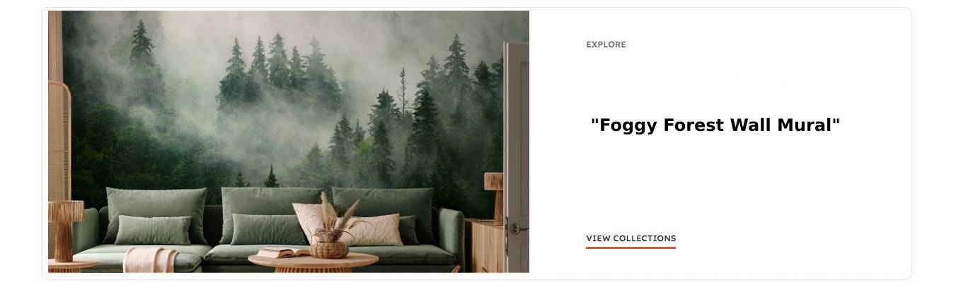 foggy forest wall decor
